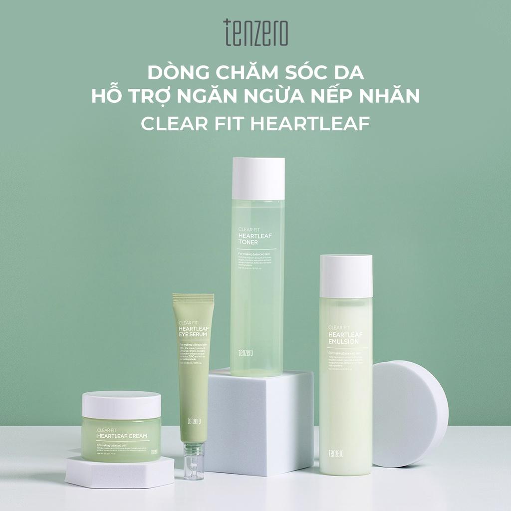 Bộ 4 sản phẩm ngăn ngừa nếp nhăn, dưỡng ẩm Tenzero Clear Fit Heartleaf