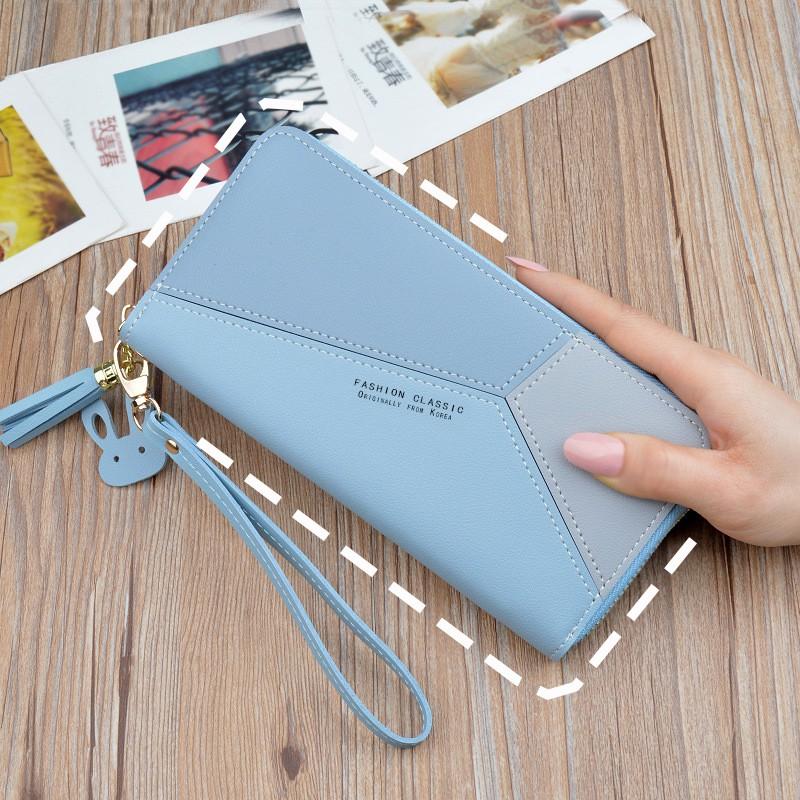 Ví Bóp Nữ Cầm Tay Da Mềm Phối Màu Đẹp VD06