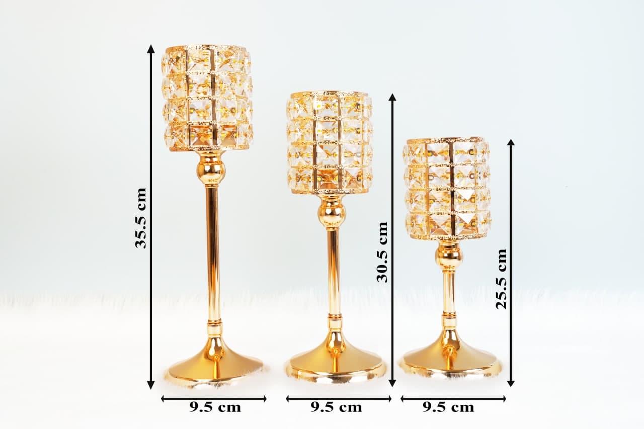 Chân Nến Trang Trí Để Bàn Hình Ly Cao CN012, CN014, CN016, CN018