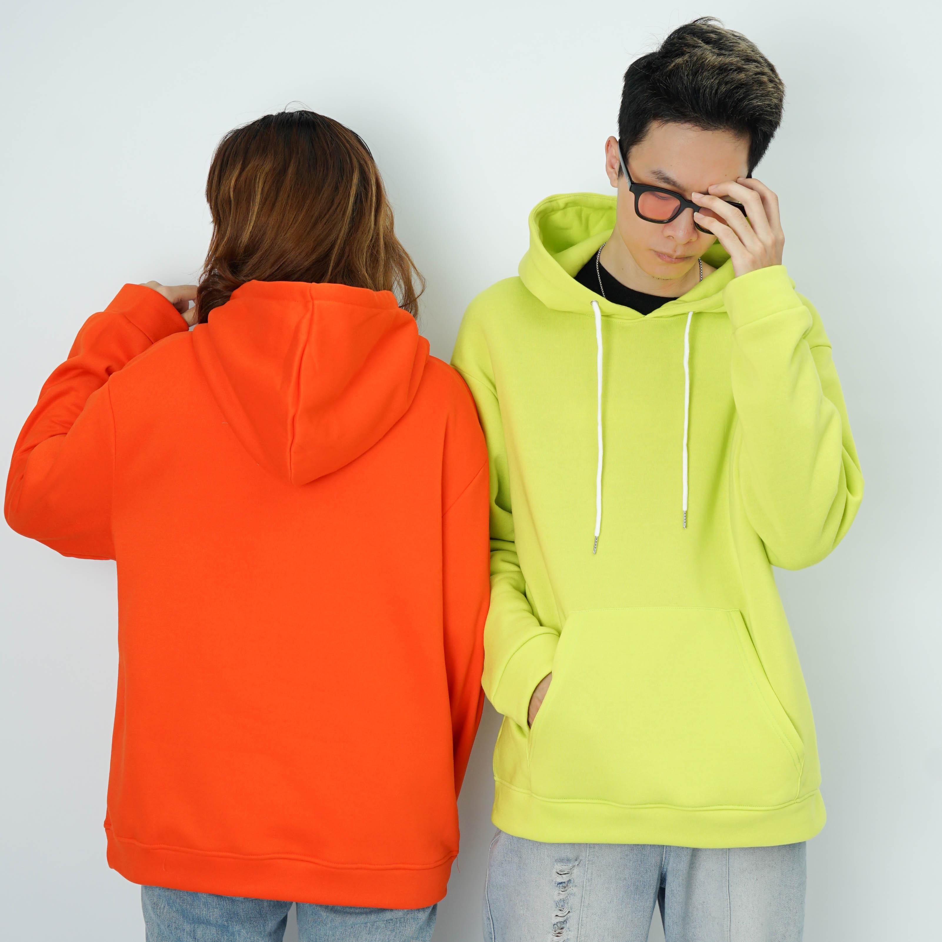 Áo mũ Hoodie Unisex N7 nỉ bông trơn basic cặp đôi nam nữ Oversize Ulzzang Hàn Quốc thu đông form rộng 10 màu