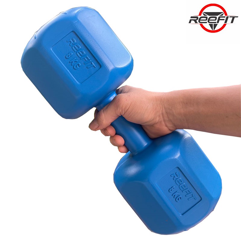 Vỏ tạ tay nhựa bát giác 9kg REEFIT (1 VỎ)