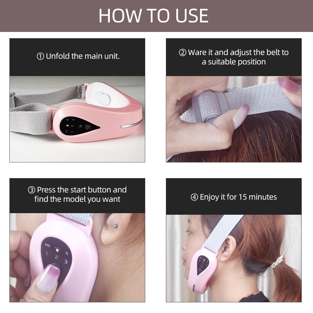 V Hình Khuôn Mặt Máy Massage Nâng Cằm Dây LED Photon Trị Liệu Mặt Giảm Béo Rung Thiết Bị Tế Bào Chết Hàm Mặt Máy Nâng