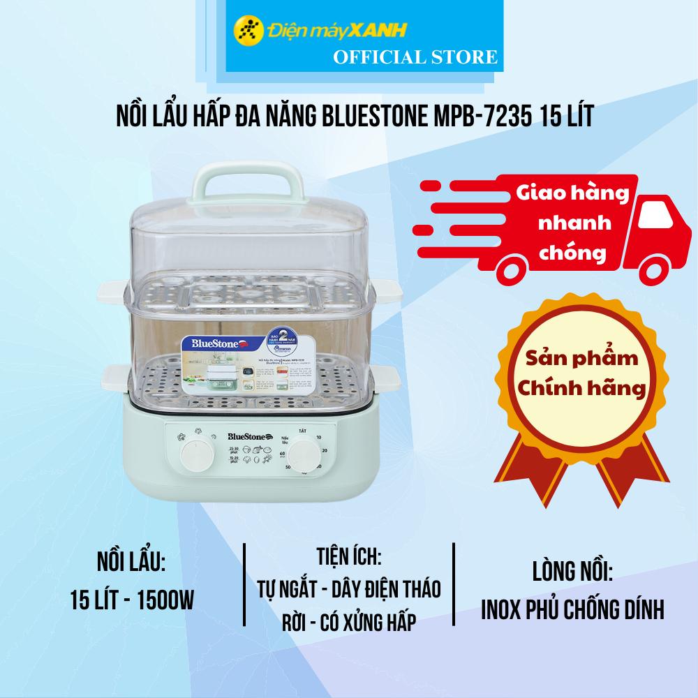 Nồi lẩu hấp đa năng BlueStone MPB-7235 15 lít - Hàng Chính Hãng