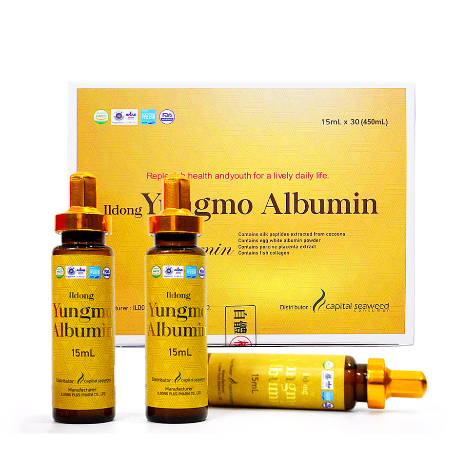 Hộp 15 chai ILDONG YUNGMO ALBUMIN 15ml - Tăng khả năng miễn dịch - Cải thiện chức năng gan