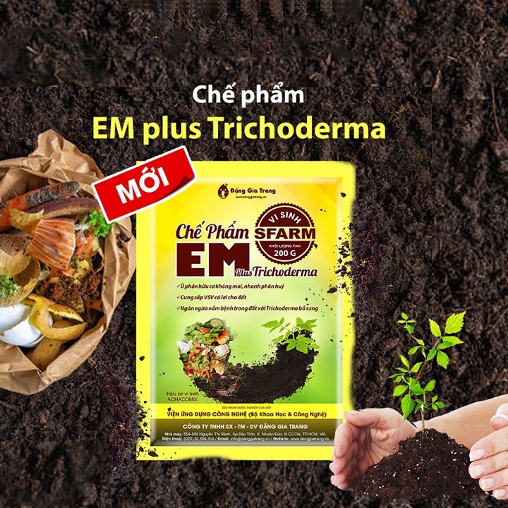 Chế Phẩm EM Plus Trichoderma Sfarm - Gói 200gram