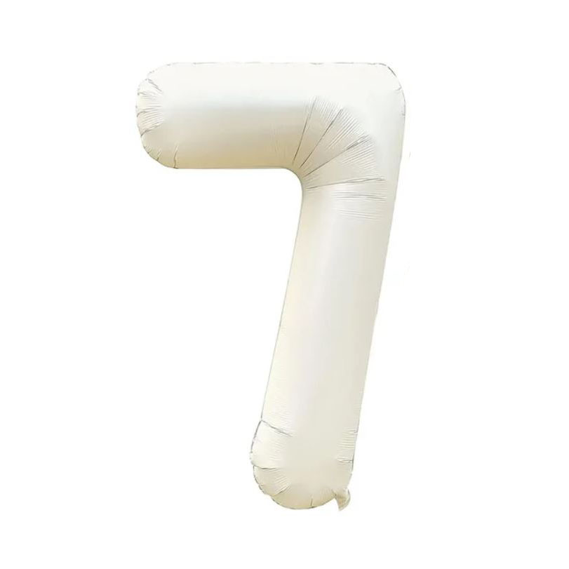 Bong bóng số màu trà sữa, màu kem cỡ lớn 70cm trang trí sinh nhật ngày lễ số