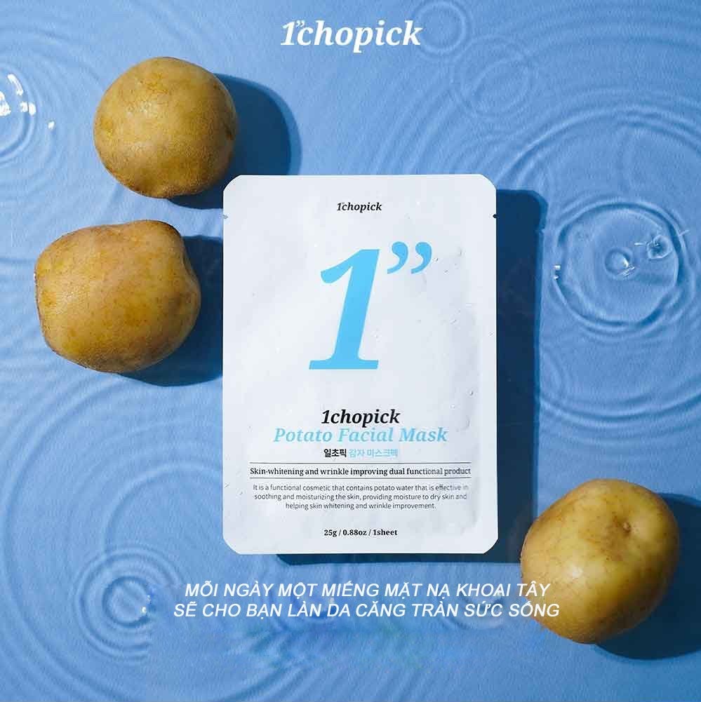 Mặt nạ trắng da cấp ẩm chiết xuất khoai tây 1chopick Potato Facial Mask