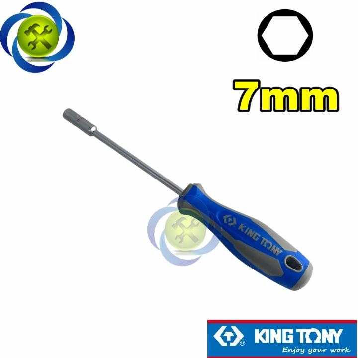 Cán vặn đầu tuýp 7mm Kingtony 1450-07 dài 125mm cán cao su