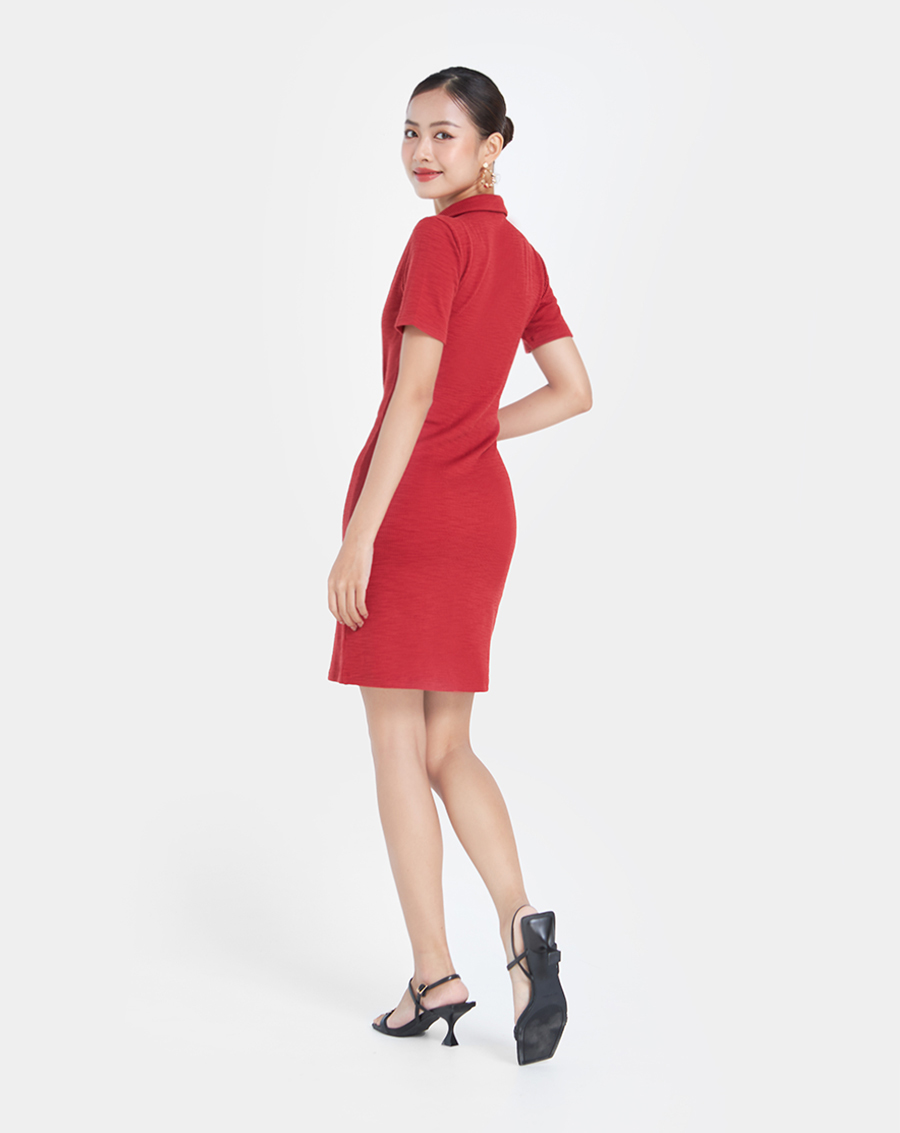 Đầm Thun Nữ Thời Trang JUNO Kiểu Dáng Cổ Sơmi JNDLU026