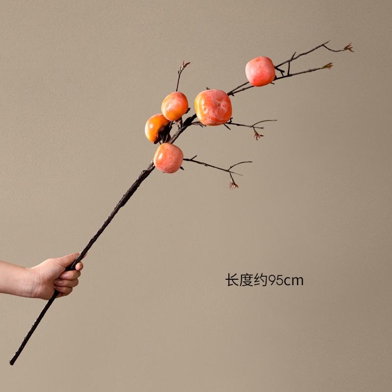 Cành hồng giả mô phỏng trang trí nhà phòng khách bình hoa cắm hoa để bàn babo