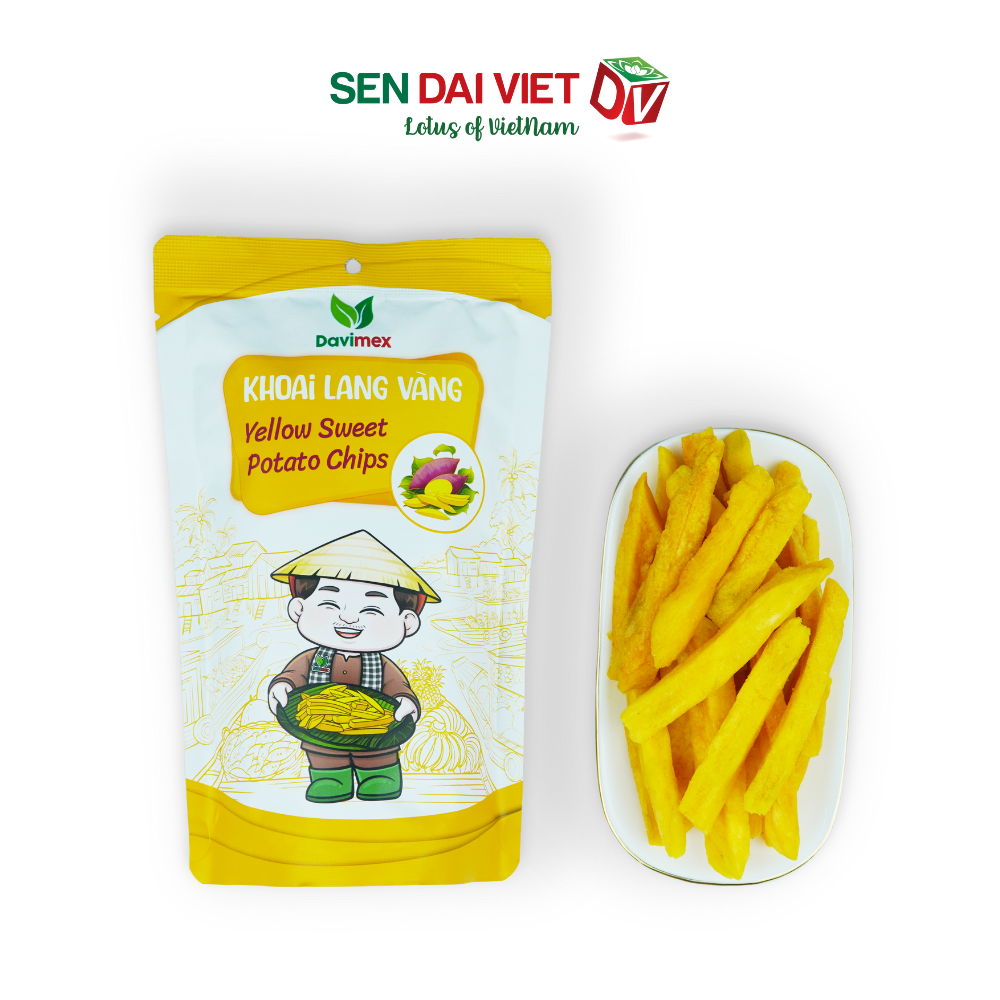 Khoai Lang Vàng Sấy Giòn- Ngon Ngọt Tự Nhiên, Ăn Ngon, Sống Khỏe, ĐV- Sen Đại Việt- Gói 50g-Date Mới Nhất.