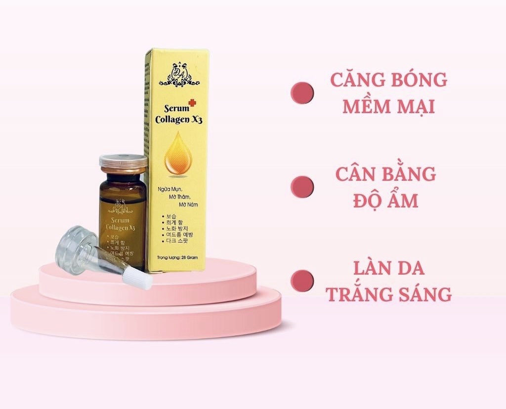 Serum Nám Collagen X3 Dưỡng Ẩm Trắng Da Mờ Thâm Nám Mỹ Phẩm Đông Anh Chính Hãng 20ml