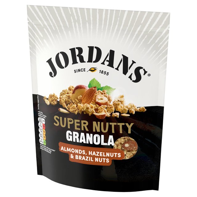 NGŨ CỐC GRANOLA JORDANS SUPER NUTTY GRANOLA ALMONDS, HAZELNUTS &amp; BRAZIL NUTS - GÓI 550G - ANH QUỐC