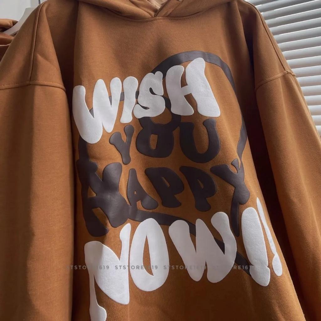 Áo hoodie Nam Nữ WISHNOW Form Rộng Unisex Ulzzang