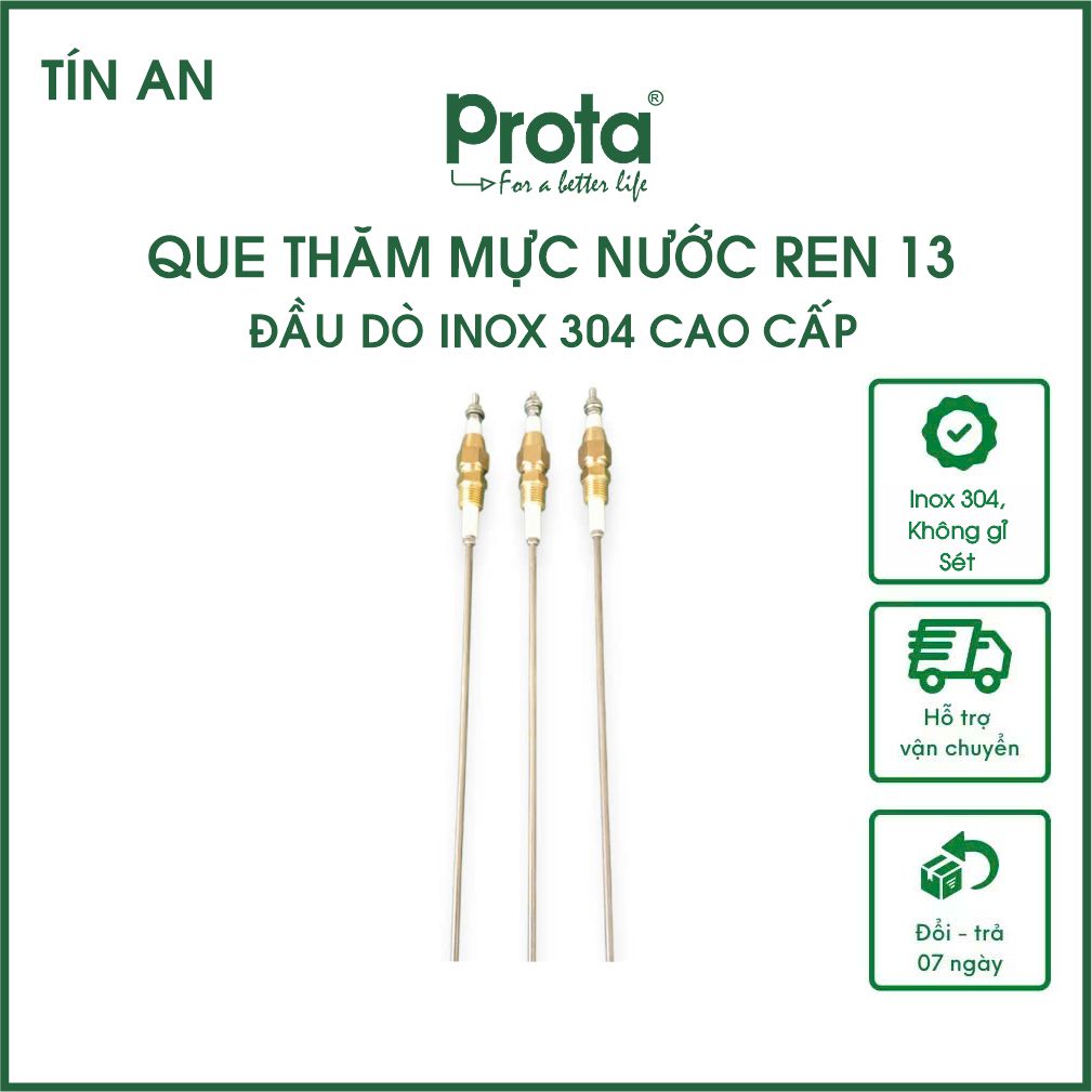 [CHÍNH HÃNG] Que thăm mực nước ren 13 – đầu dò inox 304 cao cấp