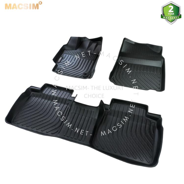 Thảm lót sàn xe ô tô Toyota Camry 2012- 2017 chất liệu TPE thương hiệu Macsim màu đen