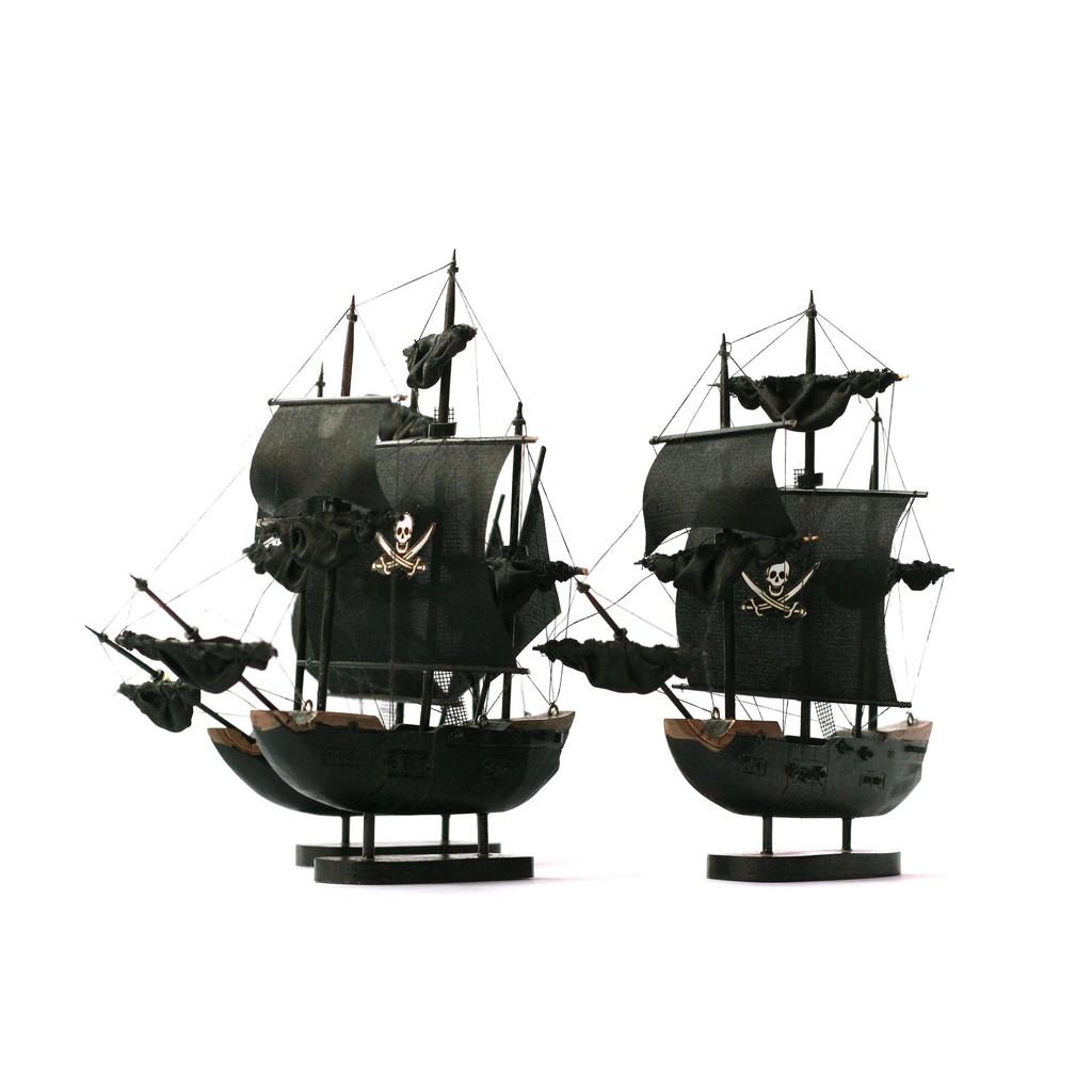 Mô hình thuyền cướp biển Black Pearl thân 16cm MNV-MHCTB17