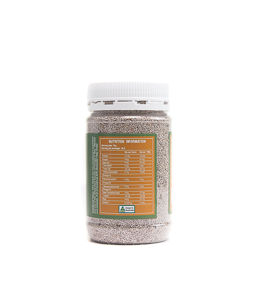 Hạt Chia Trắng Australian Grown Natural - dạng hũ