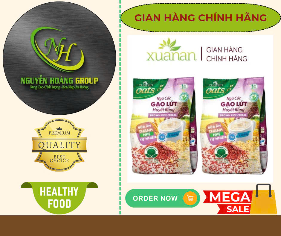 COMBO 6 :Gói Ngũ Cốc Gạo Lứt Huyết Rồng Ít Đường 400g