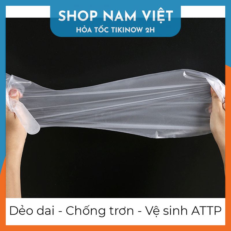 Lô 10 Găng Tay Nhà Bếp Nhựa PE/CPE Dài 60cm Có Thun