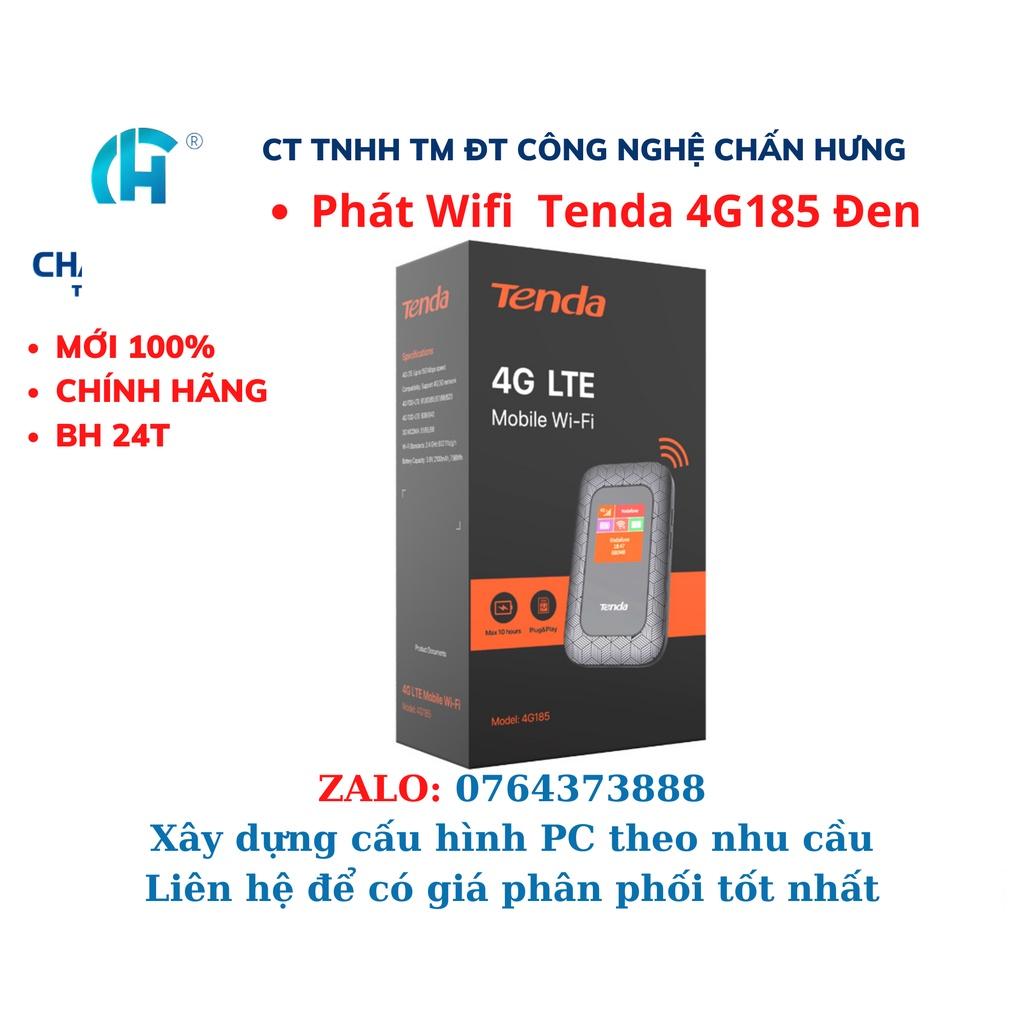 Bộ Phát Wifi Di Động 4G LTE 150Mbps Tenda 4G185 Đen (Pin 2100mAh, Không cổng LAN)