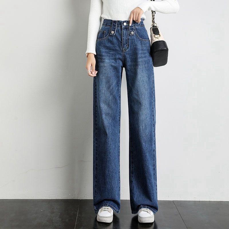 Quần jeans nữ ống rộng chun sau hàng mới về 2022 Quảng Châu mã #222