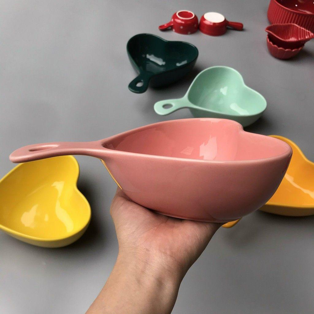 Green House - Bát sứ Trái Tim 5 Màu Chén Sứ dùng ăn dặm, ăn cơm decor trang trí