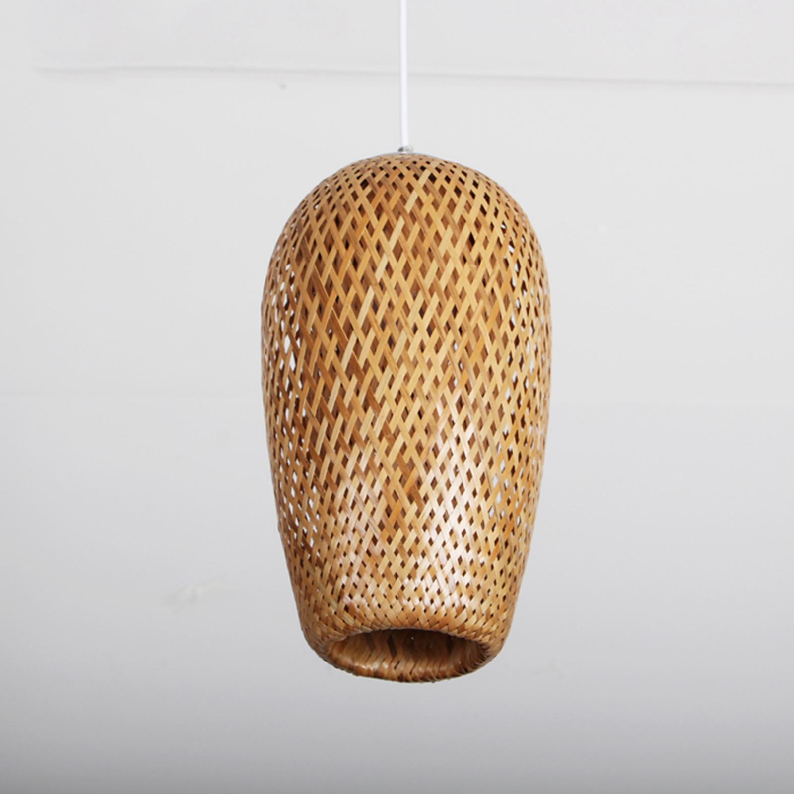 Hand Woven Bamboo Pendant Light Chandelier for Dining Room Decoration