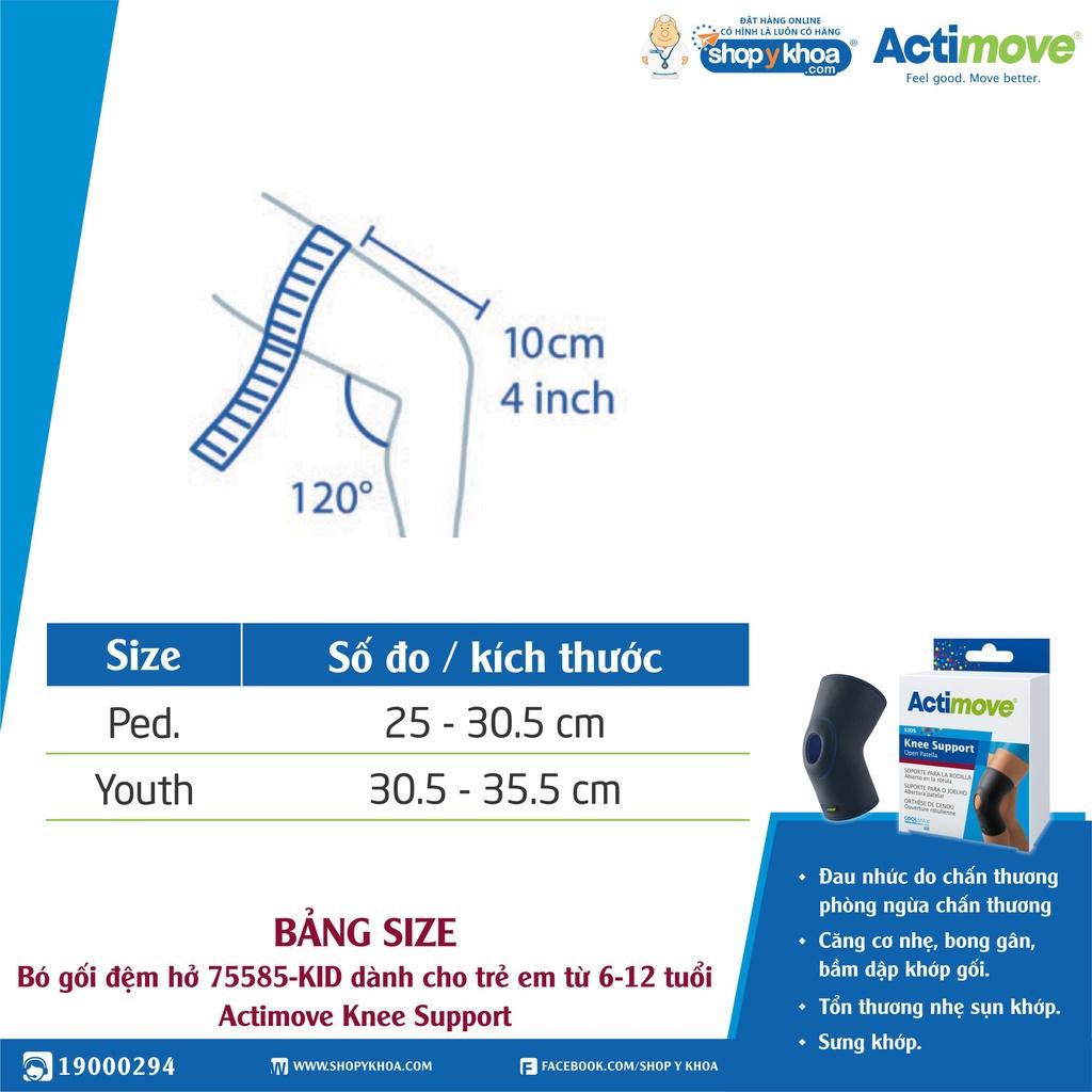 Bó gối đệm hở 75585-KID dành cho trẻ em từ 6-12 tuổi Actimove Knee Support