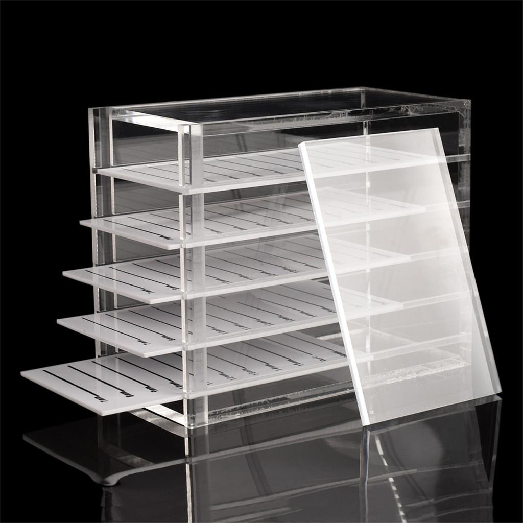 Acrylic False Eyelash Storage Box Makeup Cosmetic Case Lash Holder Organizer