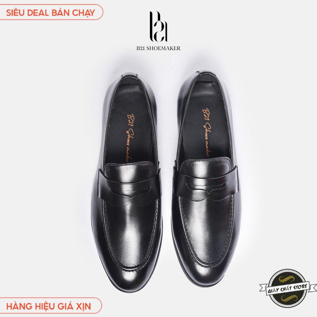 Giày Lười Nam Da Pu Công Sở Đế Cao Su Tăng Chiều Cao Phong Cách Lịch Lãm Full Box - B21 Shoemaker