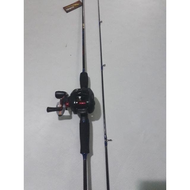 Cần câu 2 khúc máy ngang kèm phụ kiện câu lure