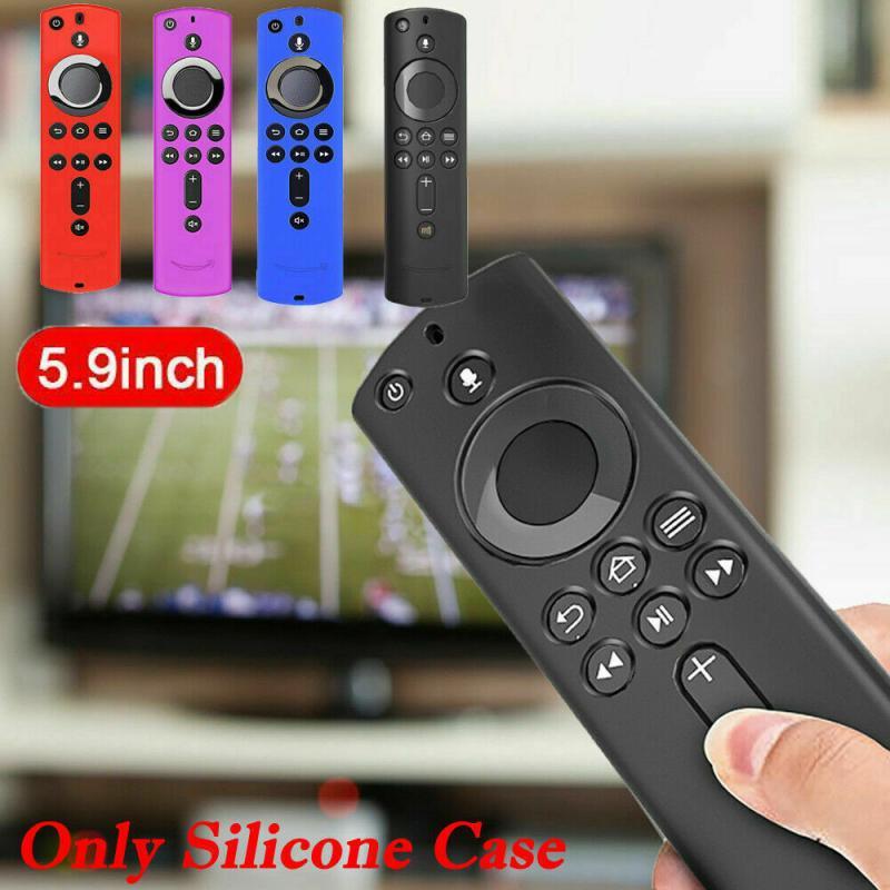 Vỏ bảo vệ silicon cho Amazon Fire TV Stick Voice Bộ điều khiển từ xa SHOMPOUTPROOP SỐ LEABLE RÚT FOR FIRE TV Stick 5.9 inch