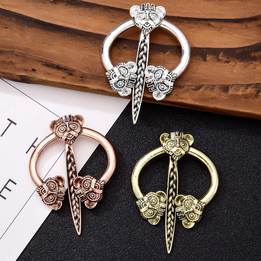 Viking Brooch Scarf Pin Corsage Charms Medieval Jewelry Clothes Badge