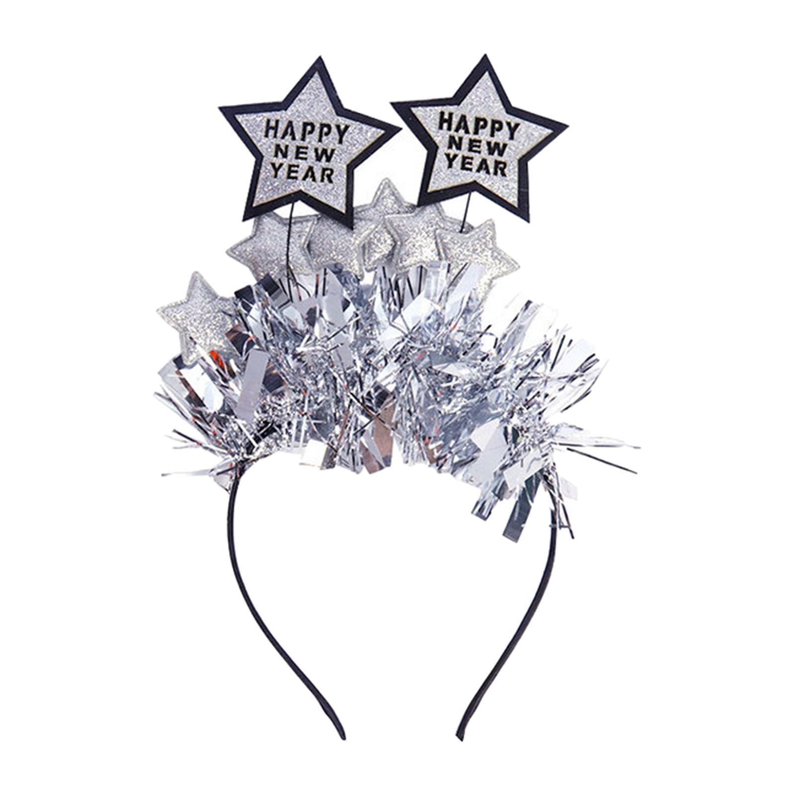 Happy New Year Headband Creative Hair Hoop for Halloween Dress up Women 2x