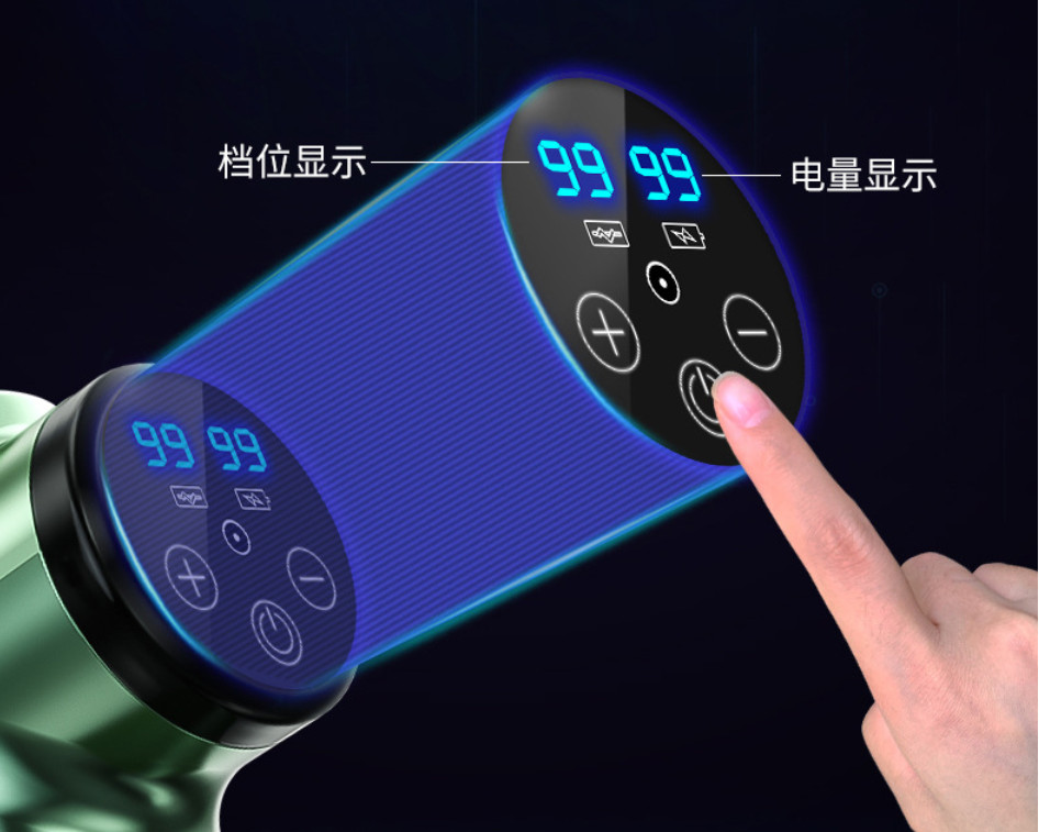 Máy Massage Gun Pin Lithium 2000 mAh 8 kiểu đầu mát xa