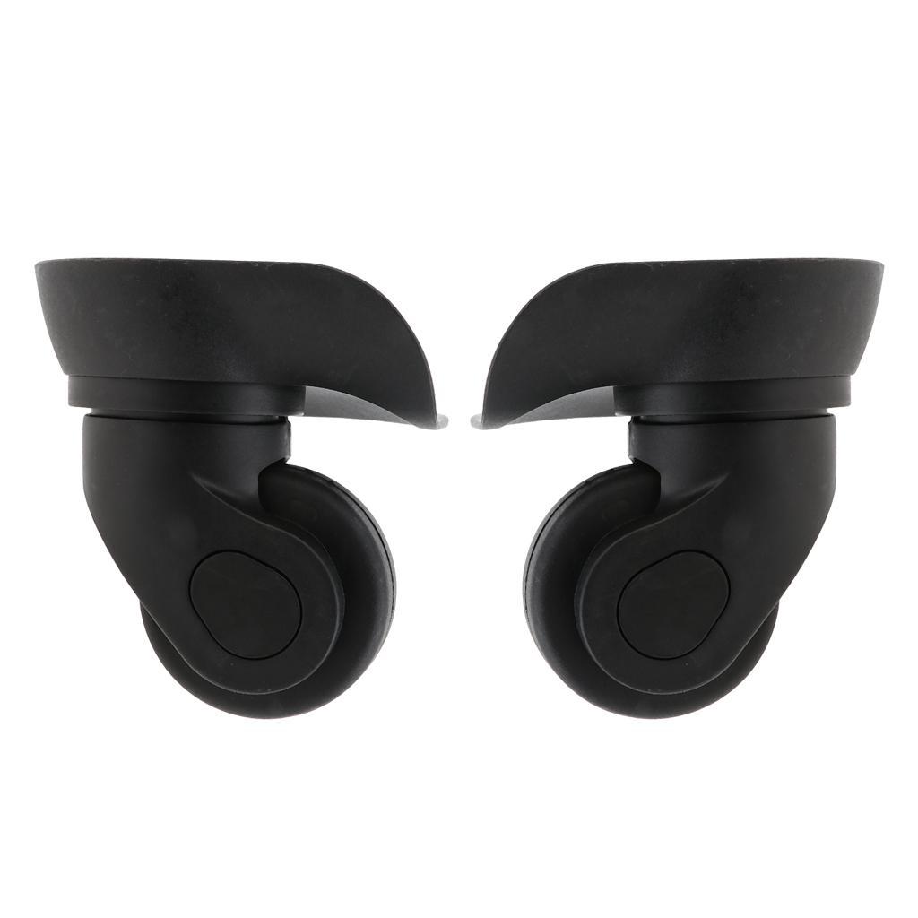 Universal Swivel Suitcase Luggage Mute Casters for Travel Cases Black