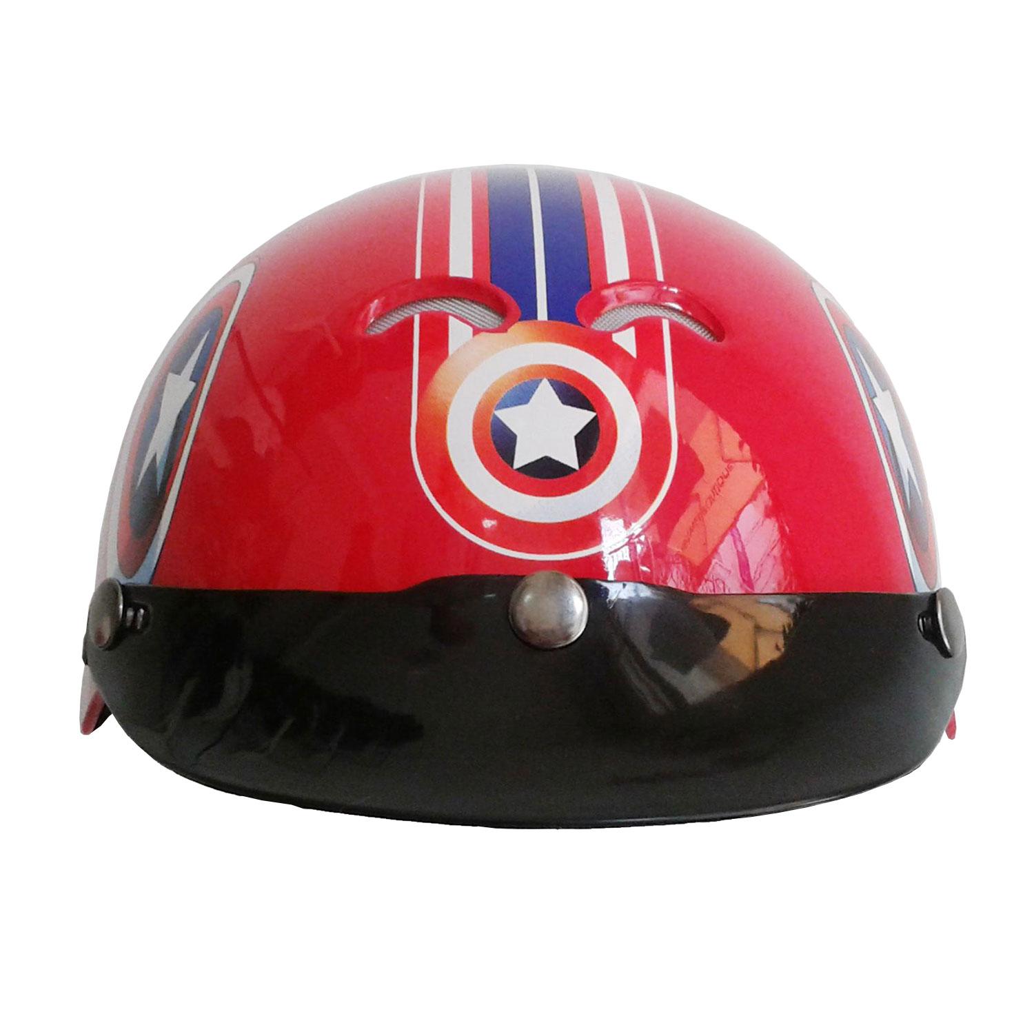 Mũ Bảo Hiểm Trẻ Em Cao Cấp Protec Kitty Họa Tiết Siêu Anh Hùng Captian America, An Toàn, Siêu Thoáng – Hàng Chính Hãng