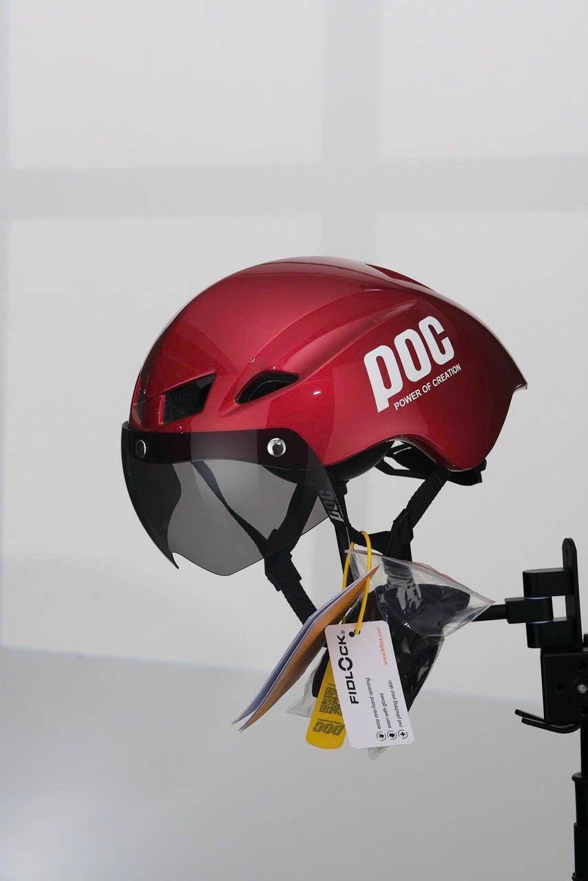 Nón POC P01 mẫu mới khóa nam châm, tặng bộ lót, túi đựng nón