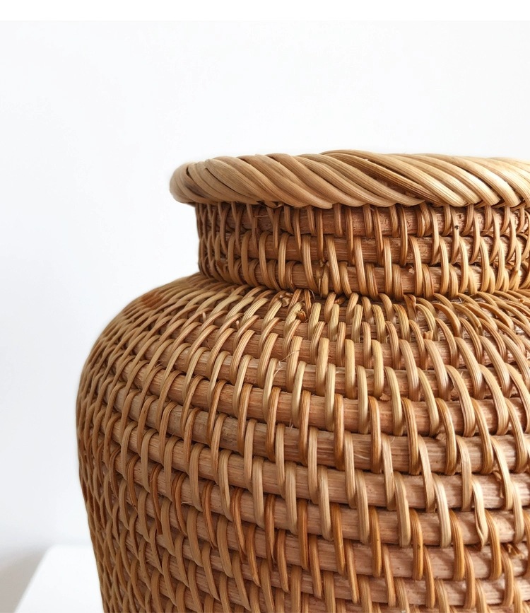 Bình hoa mây ECOHUB, bình hoa khô phòng khách,phòng ngủ, hoa trang trí (Rattan Flower Basket)