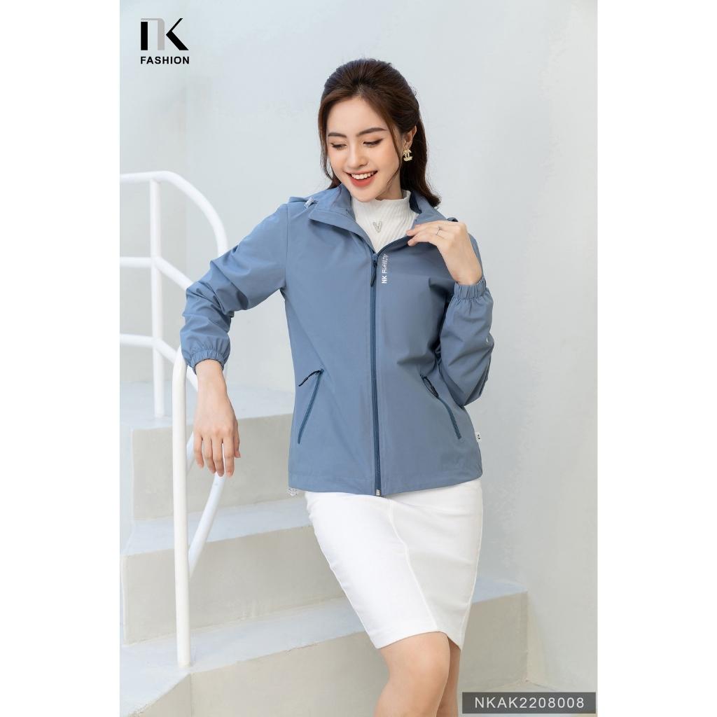 Áo Khoác Gió Nữ Cao Cấp NK FASHION Chất Liệu Nhập Hàn Không Nhăn, Chống Gió Tuyệt Đối NKAK2208008