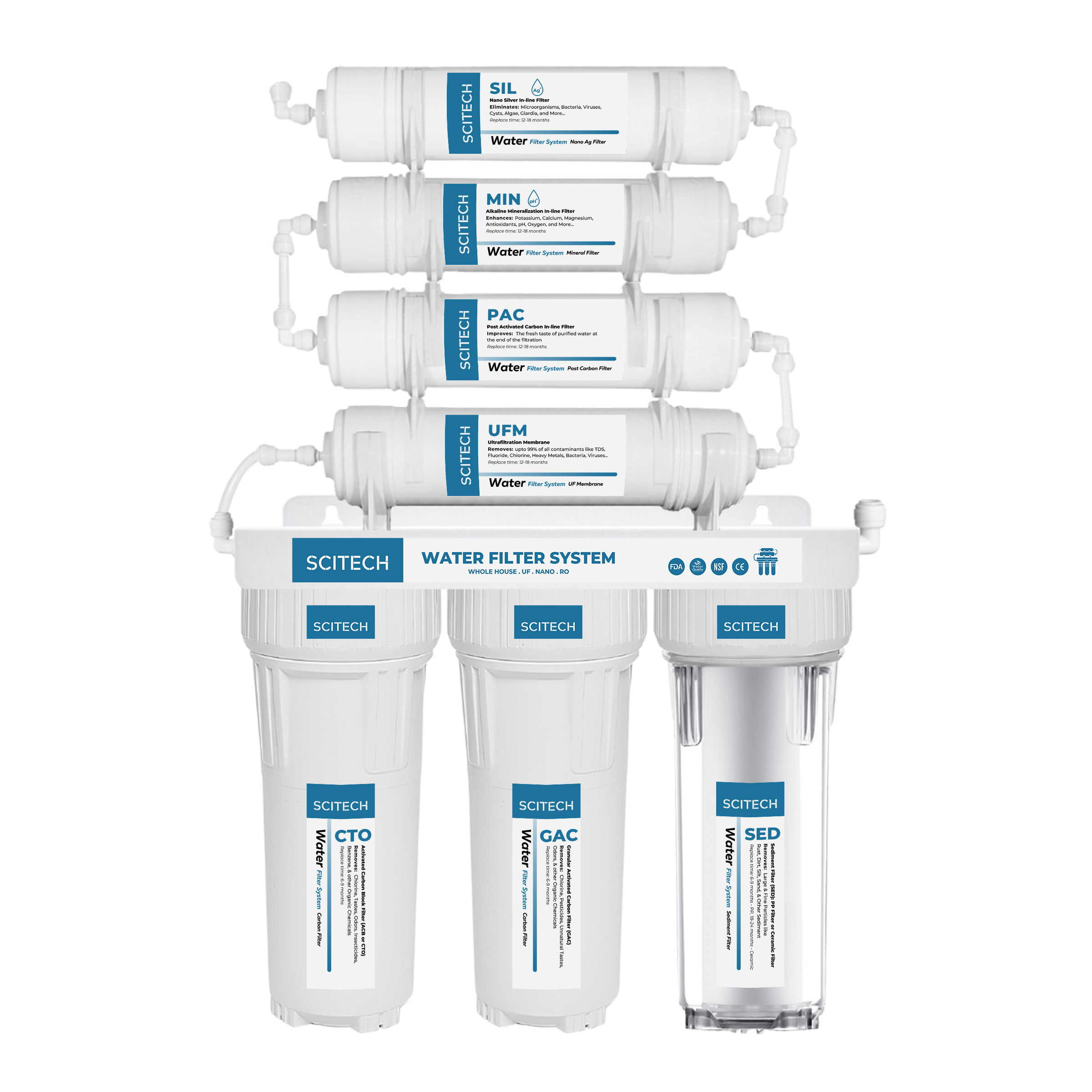 Máy lọc nước UF 7 cấp lọc by Scitech - Hàng chính hãng