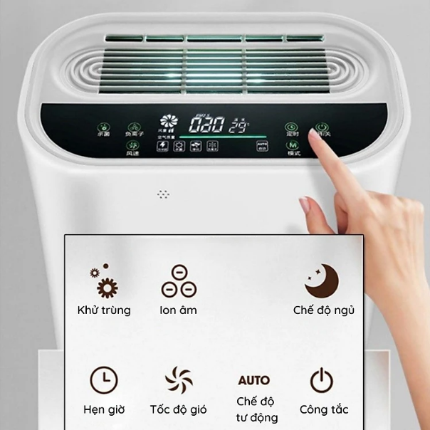 Cao cấp - Máy lọc không khí UTECH AIR loại bỏ bụi li ti trong phòng