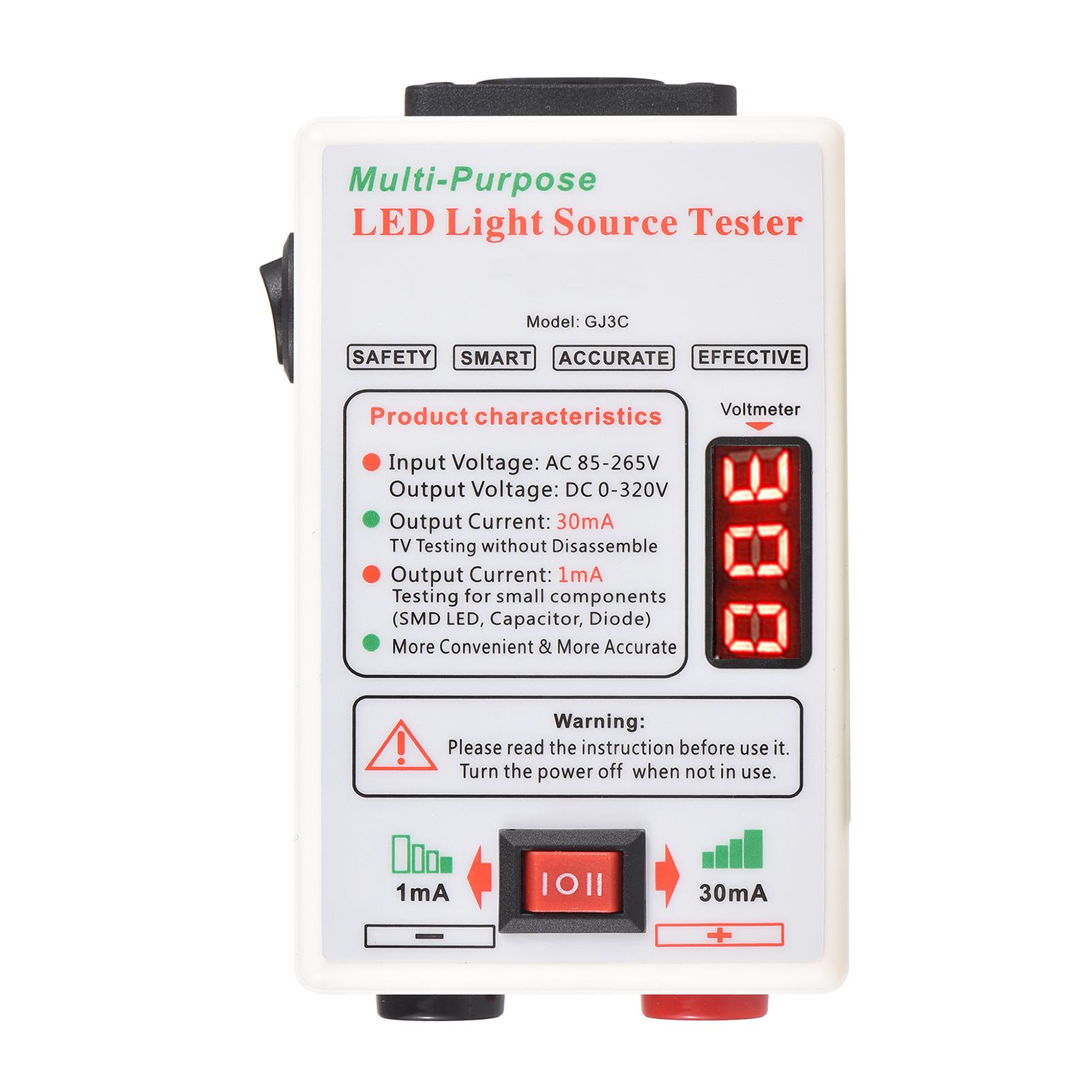 Voltage Test 1mA/30mA Convertible LED Backlight Tester Screen LED LCD TV Back Light Tester Meter Lamp Beads Light Board Test Strip Bead Diode Testing Repair Tool