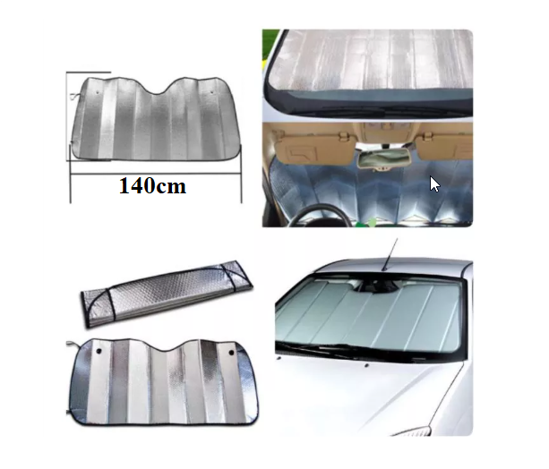 Tấm Chắn Nắng Kính Lái Xe Ô Tô 3 Lớp Cách Nhiệt Hiệu Quả, Bên Trong, Bên ngoài
