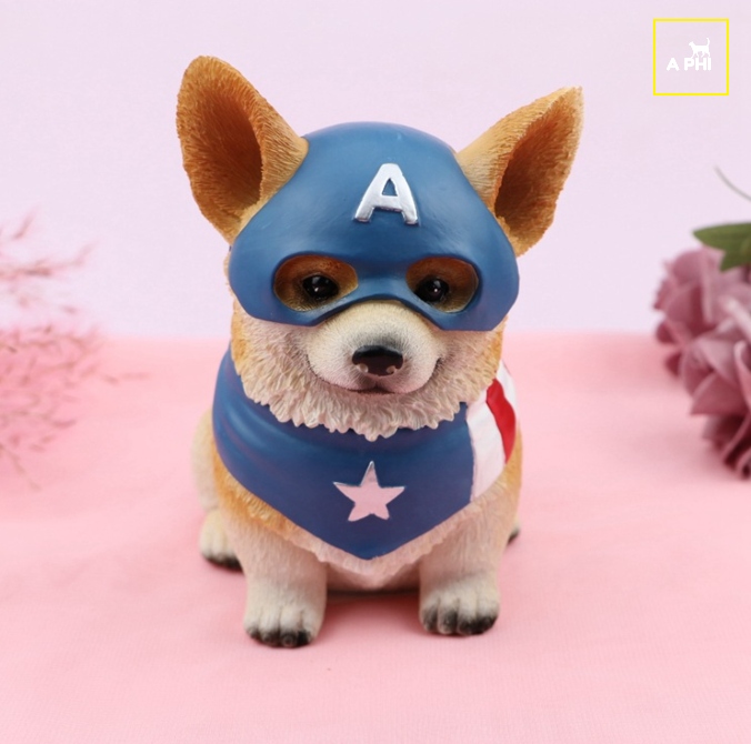 Mô hình cún con siêu anh hùng: Thanos, Captain America, Thor, Iron Man