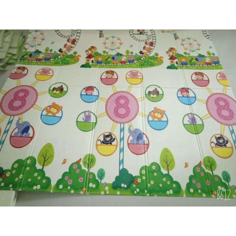 CAM KẾT HÀNG LOẠI 1 DÀY ĐẸP Thảm gấp gọn 2 mặt Hàn Quốc m8x2m - Thảm xốp cho bé tập bò chống ngã