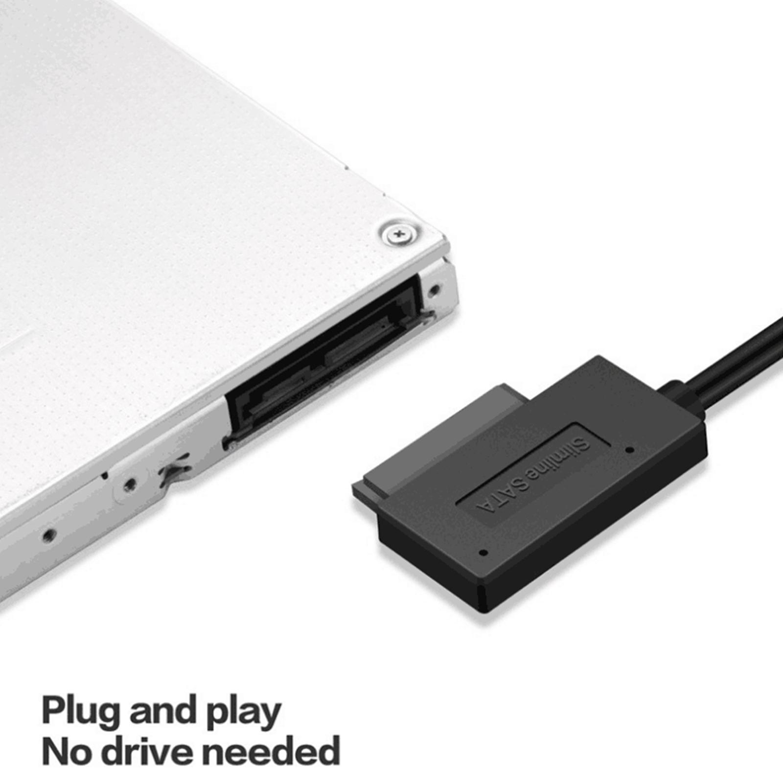 USB 2.0 to 2.5inch 7+6 13Pin SATA Converter Cable Adapter For SATA HDD