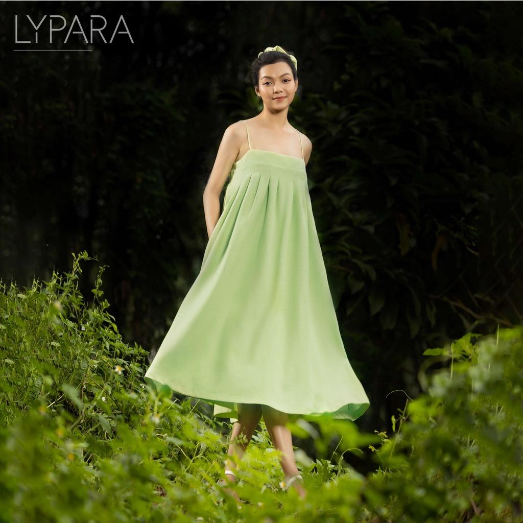 Đầm Nữ Hai Dây Dáng Rộng Lypara Màu Xanh Cốm | Aimee Dress