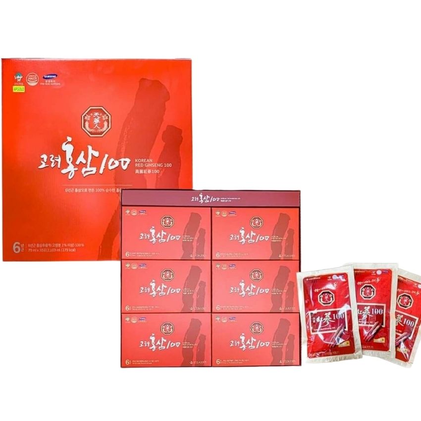 Nước Uống Hồng Sâm 100 - Nước Uống Hồng Sâm Nguyên Chất 100